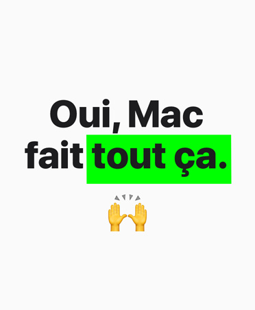 Texte disant : Oui, c’est Mac