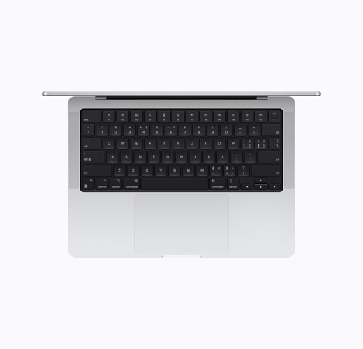 MacBook Pro, Silber, Innenseite oben, geöffnet