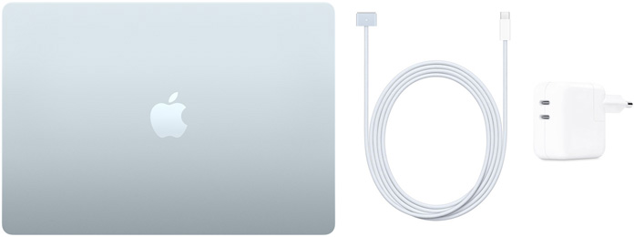 MacBook Air 15, USB-C-MagSafe 3 케이블, 35W 듀얼 USB-C 포트 전원 어댑터