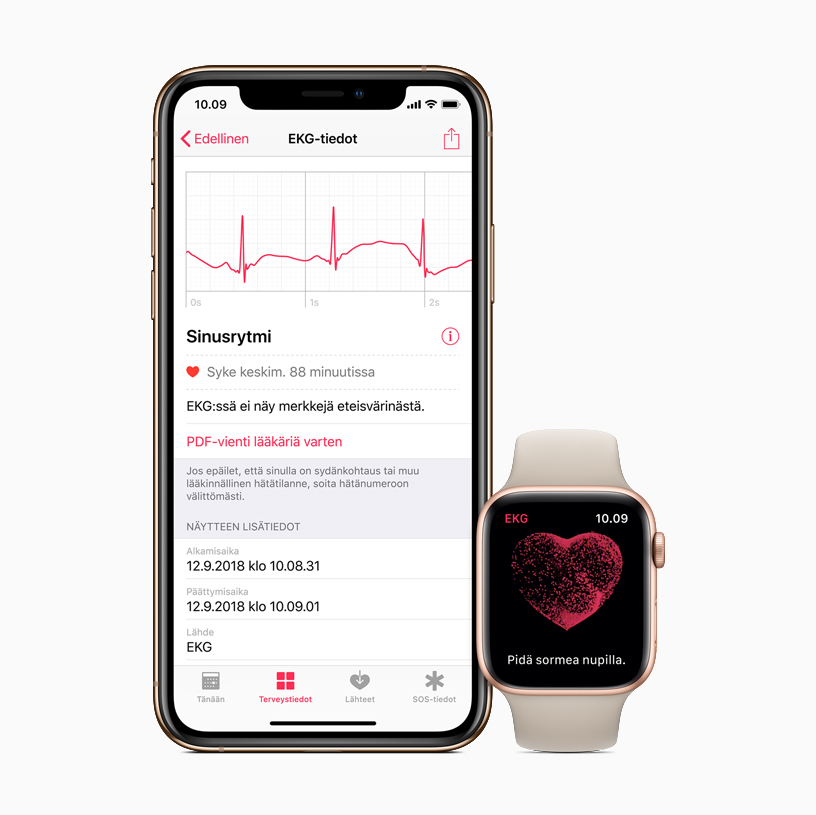 Health app on iPhone and Apple Watch.