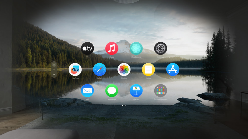 The lake Environment on Apple Vision Pro.