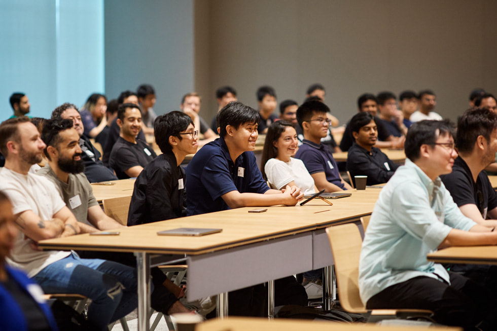 Developers connecting at Apple Developer Center Singapore.