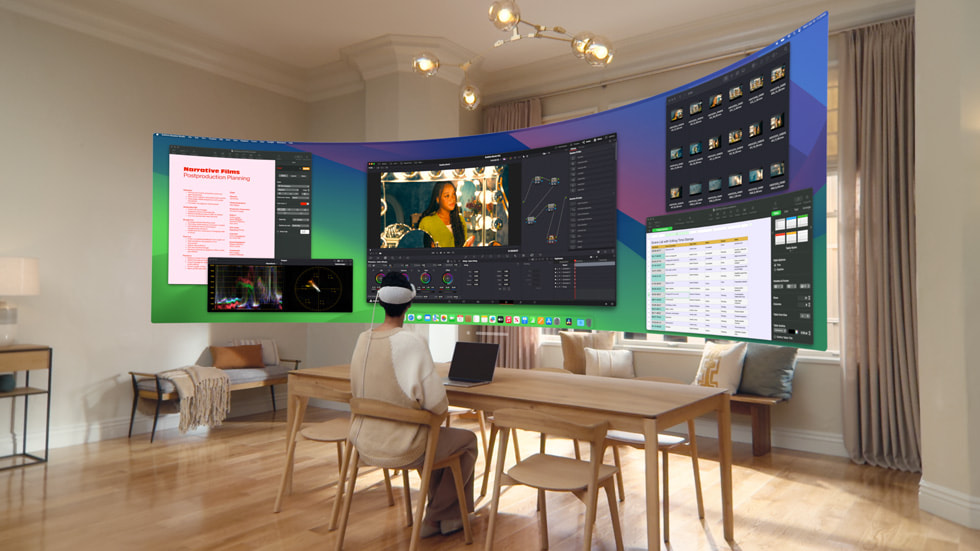 شاشة Mac الافتراضية الجديدة الأكبر حجماً في نظام visionOS 2.