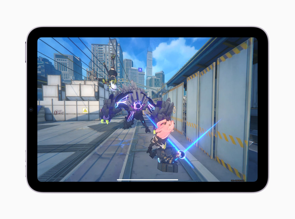 Et stillbillede fra spillet Zenless Zone Zero på iPad mini.