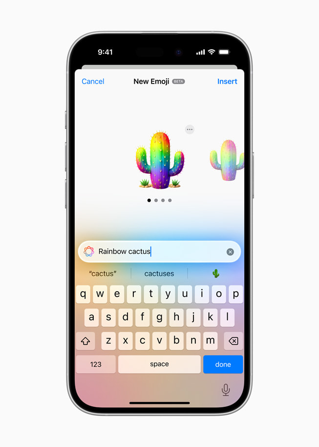 Genmoji creation displayed on iPhone 16.
