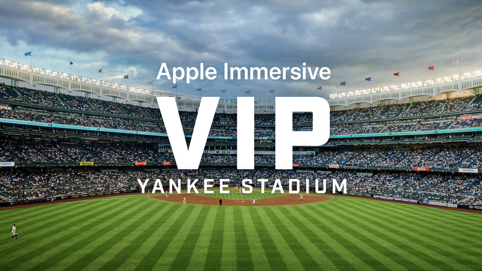 The hero art for the new VIP: Yankee Stadium Apple Immersive Video.