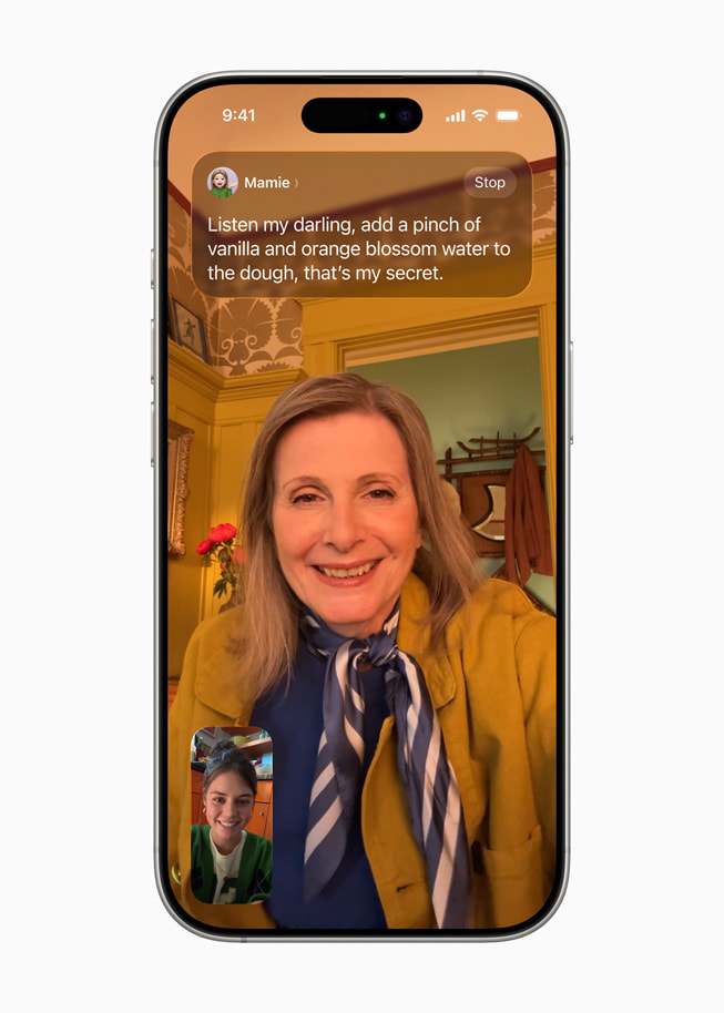 Live Translation on FaceTime is shown on iPhone 16 Pro.
