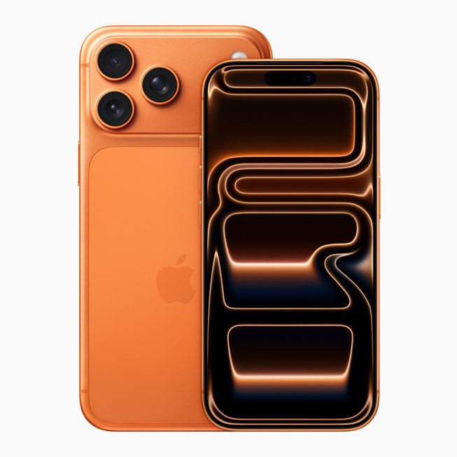 The new iPhone 17 Pro in cosmic orange.