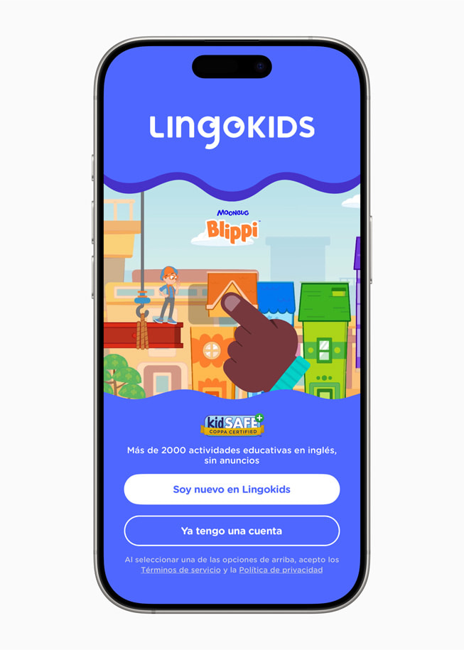 La app Lingokids en un iPhone 17 Pro.