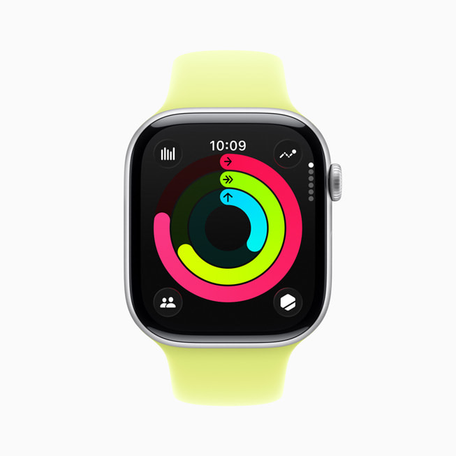Activity Rings displayed on Apple Watch Series 11.