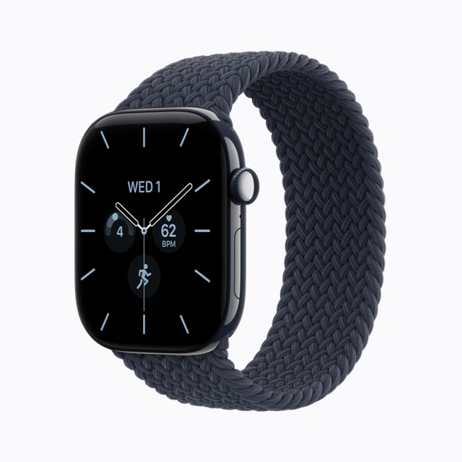 Apple Watch Series 12 en céramique bleu nocturne.