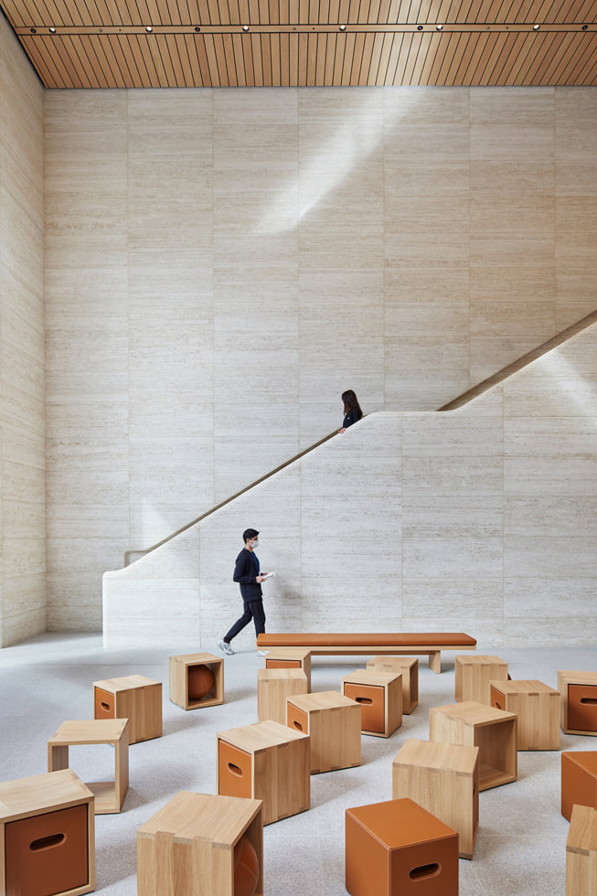 The stairs at Apple Bağdat Caddesi.