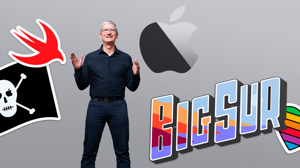 Tim Cook onstage at WWDC20.