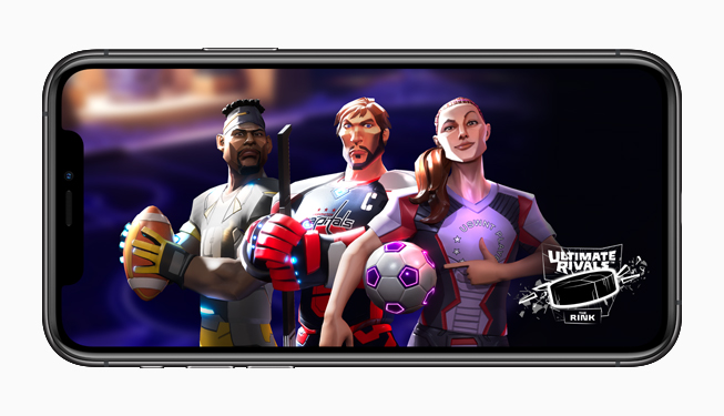 iPhone showing “Ultimate Rivals: The Rink”