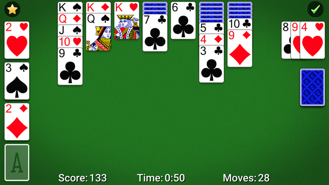 A still from the game “Solitaire by MobilityWare.”