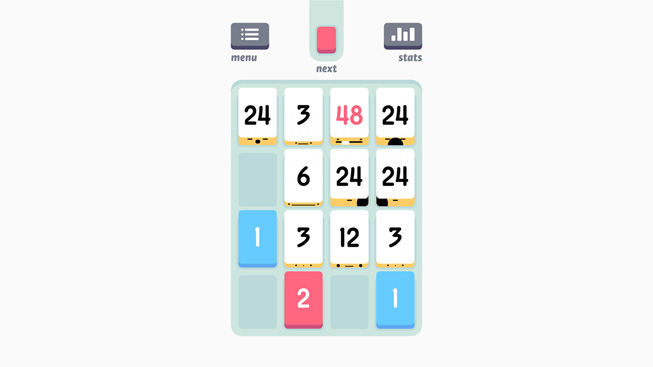 A still from the game “Threes!”