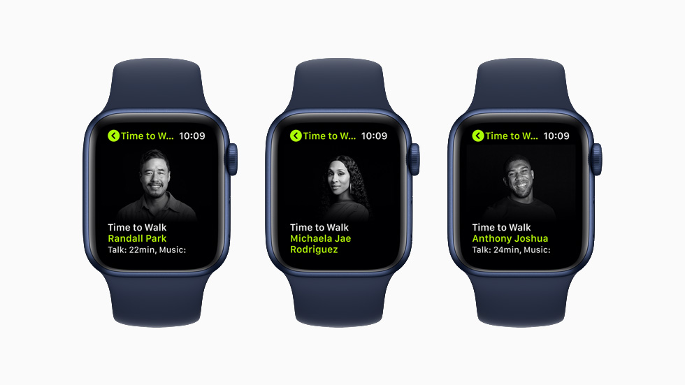 Randall Park, Michaela Jaé “MJ” Rodriguez, and Anthony Joshua featured on new Time to Walk episodes on the Apple Watch Series 6.