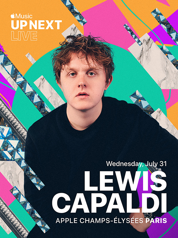 Apple Music Up Next Live featuring Lewis Capaldi at Apple Champs-Élysées.