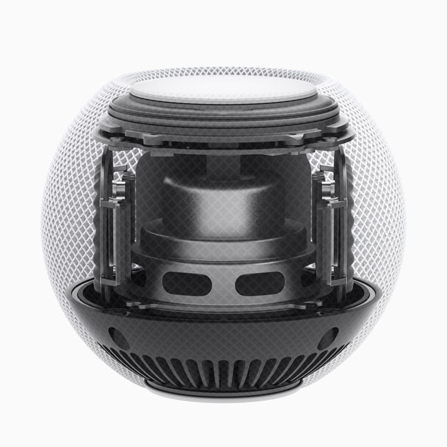 Insidan av HomePod mini.