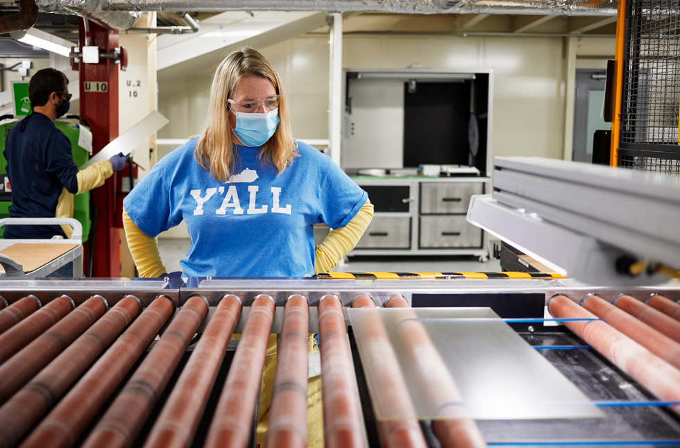 A Corning Incorporated lab technician. 