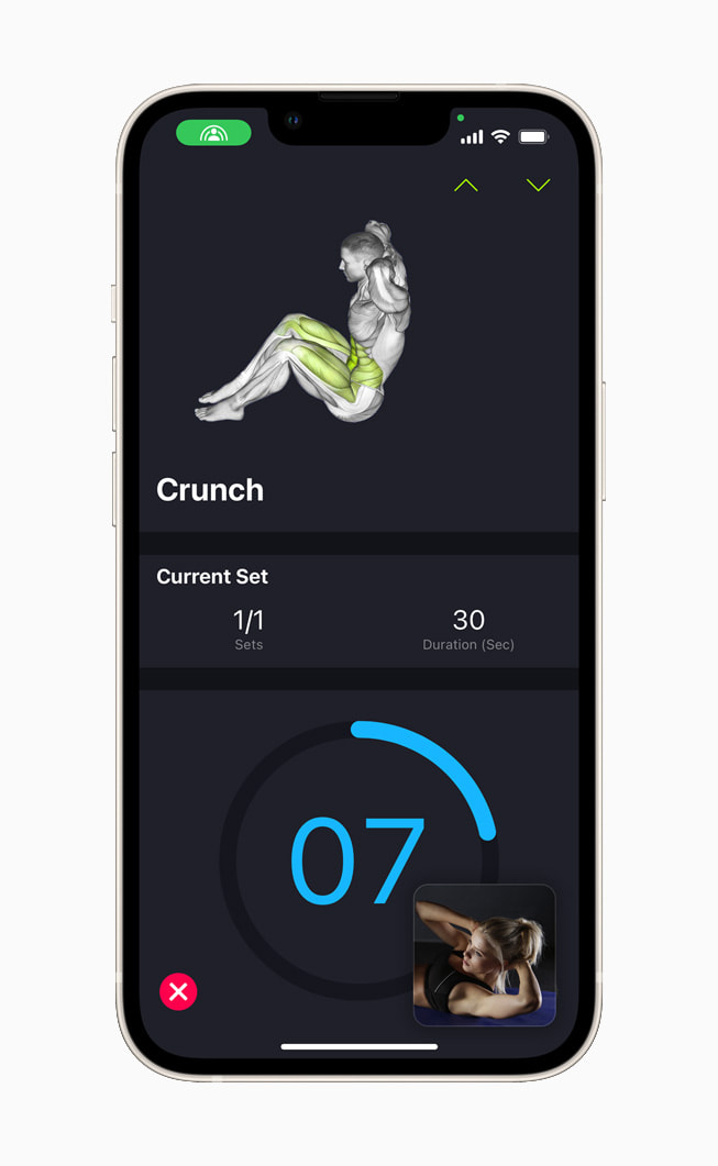 SharePlay in SmartGym on iPhone 13.