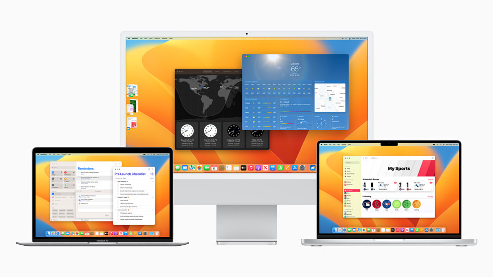 MacBook Air, the 24-inch iMac, and the new MacBook Pro.