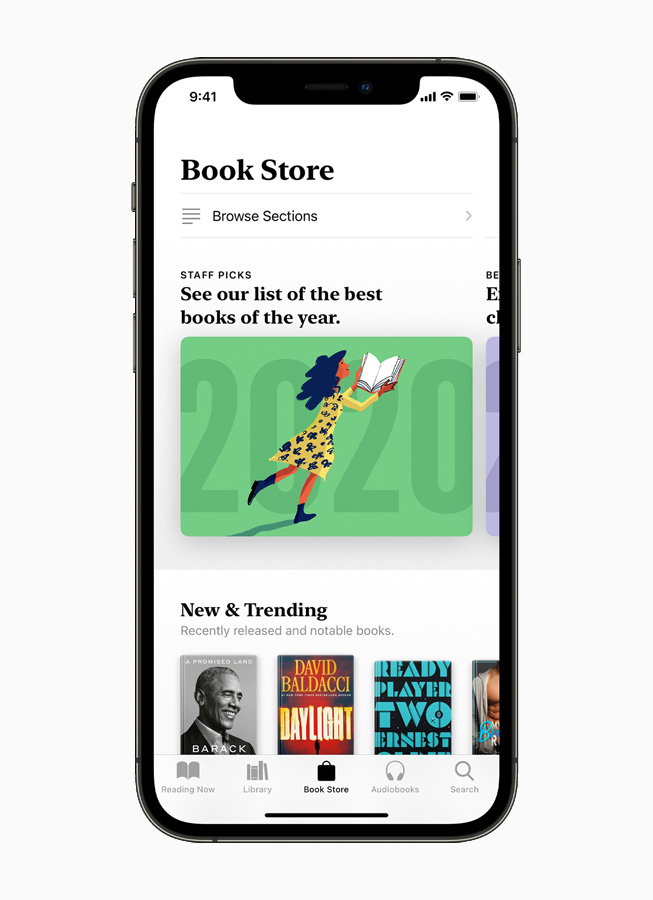 Apple Books on iPhone 12. 