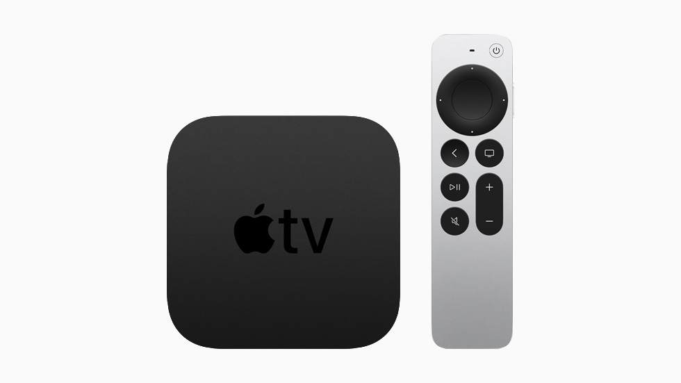 The new Apple TV 4K with the Siri Remote.