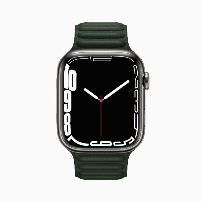 Apple Watch Series 7 is shown with the new Countour face.
