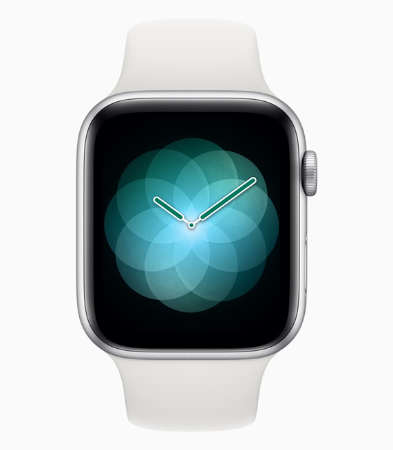 A front-view photo of the new Breathe watch face.