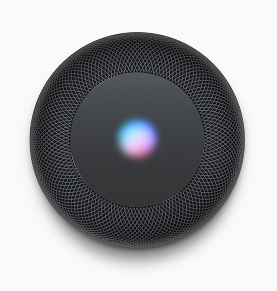Vista desde la parte superior del HomePod.