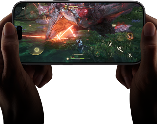 iPhone 18 Pro, вид спереду, демонстрація можливостей чипа A20 Pro зі сценою відеогри Monster Hunter Outlanders