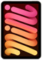 iPad mini, parte frontal, “mini” en letra cursiva con un color degradado y vibrante
