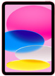 iPad, parte frontal, vibrante diseño oval en tonos rosa, azul y amarillo