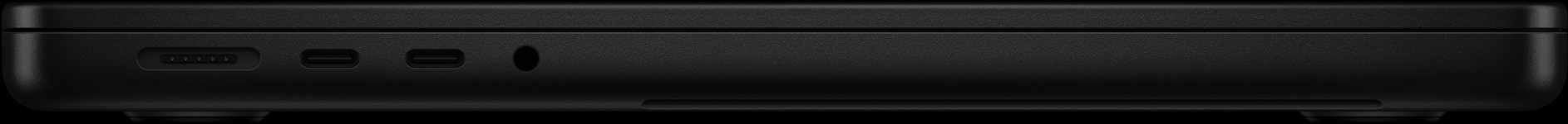 left side: MagSafe, two Thunderbolt ports, and headphone jack